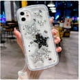 thumbnail image 2 of Case for iPhone 11, Bling Glitter 3D Stars Cute Heart Design Phone Case Luxury Sparkling Crystal Clear Back Slim Soft Shockproof Protective TPU Bumper Cover for Women Girls - Clear, 2 of 17