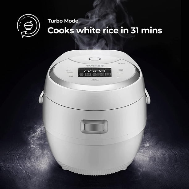 CUCKOO 10-Cup Micom Rice Cooker with Steam Tray, 17 Modes: White