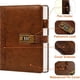 thumbnail image 2 of Journal with Lock for Adults, Large Refillable Lock Diary 6 Ring Binder Notebook with Lock for Men Women, 7 x 9 Inch, Brown, 2 of 4