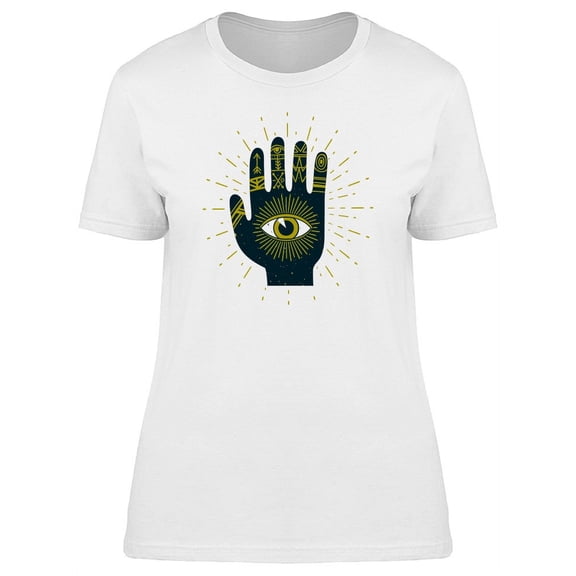 Ethnic Art Eye On Hand T-Shirt Women -Image by Shutterstock, Female XX-Large