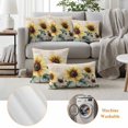 thumbnail image 6 of Vintage Yellow Sunflower Pillow Covers 2 Pack American Pastoral Style Pillowcase Waterproof Outdoor Throw Pillow Cover for Patio Garden Square Cushion 24”x24”, 6 of 9
