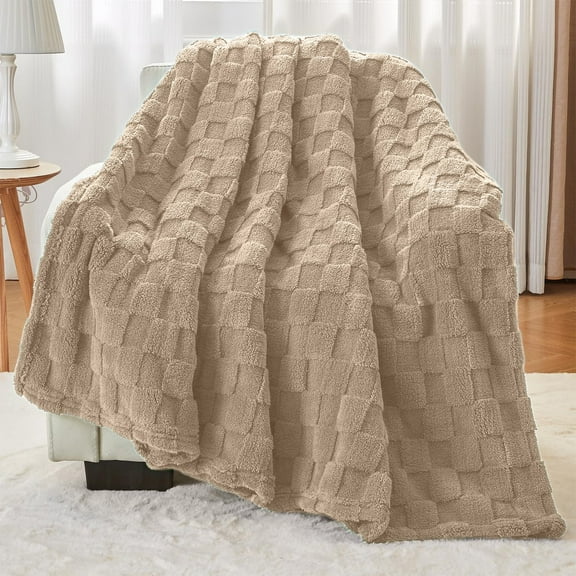 PRETXORVE Throw Blanket, Winter Bed Blanket Thermal Throw Blanket Lightweight Bed Throw Breathable Soft Comfortable Machine Washable Blanket for all Season