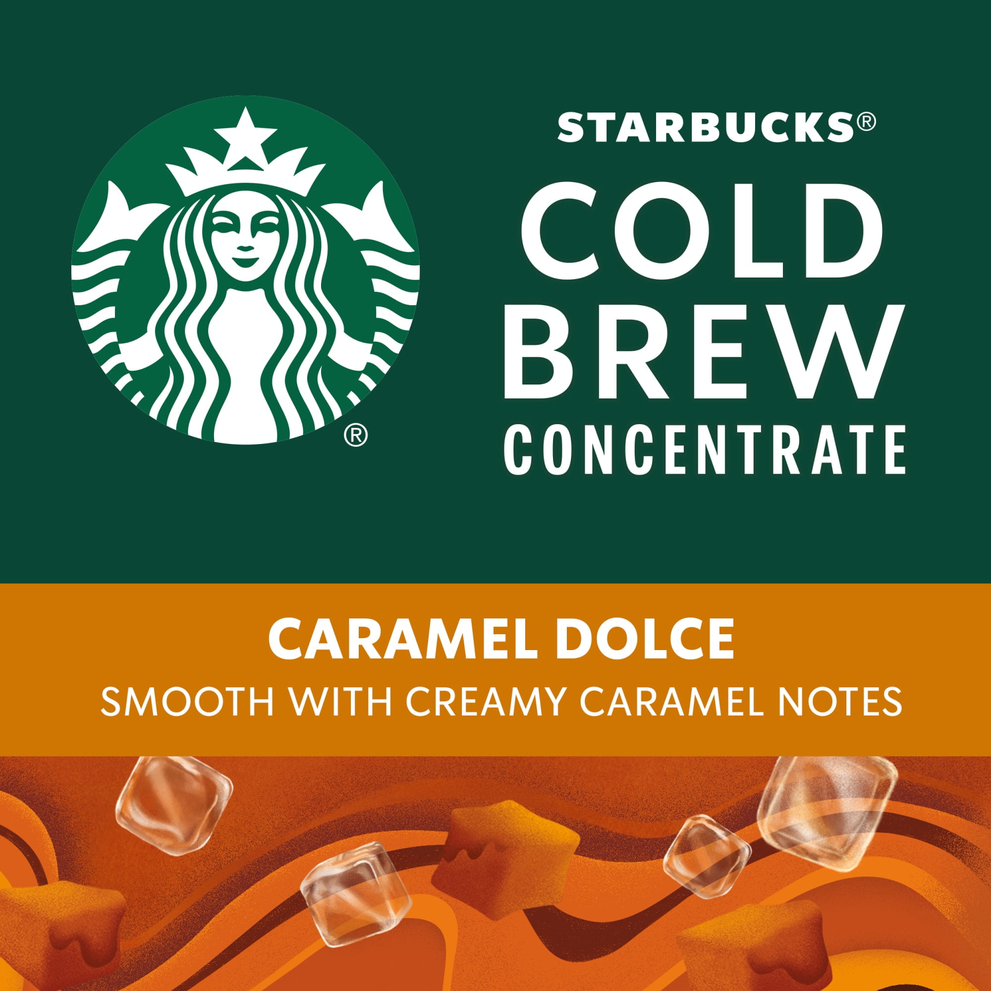(6 pack) Starbucks Caramel Dolce Flavored, Cold Brew Coffee Concentrate, Iced Coffee, 32 fl oz