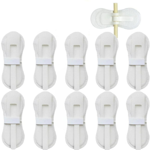 10Pcs Catheter Stabilization Devices, 3.5" x 1.38" Catheter Supplies, Catheter Urinary Leg Bag Legband Holder, Leg Band Urinary Stabilizer Adhesive Sticker Patch Accessories(White)