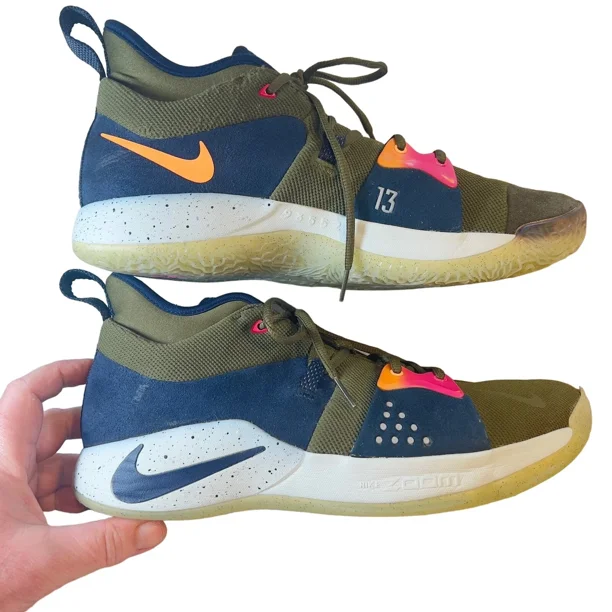 Ni - ke Ni - ke PG 2 Paul George 2 ACG Olive Canvas/Obsidian Size 13 AJ2039 300 Basketball