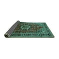 thumbnail image 2 of Ahgly Company Indoor Rectangle Medallion Turquoise Blue Traditional Area Rugs, 3' x 5', 2 of 4