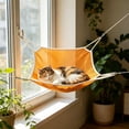thumbnail image 5 of Roiihwy Summer Cooling Cat Hammock For Crate Hanging, Indoor Outdoor Foolproof Clean Suspension Bed, 23.6x19.7in Orange, 5 of 6