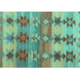 thumbnail image 1 of Ahgly Company Indoor Rectangle Southwestern Turquoise Blue Country Area Rugs, 7' x 10', 1 of 4
