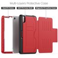 thumbnail image 3 of Allytechgroup Magnetic Case for Apple iPad Mini 7th 6th Generation 8.3", Multi Angle Viewing Stand Auto Sleep Wake Shockproof Protective Bumper Case Cover for iPad mini 6 7 2021/2024, Red, 3 of 7