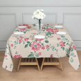 thumbnail image 3 of Pioneer Flower Floral Print Pattern Square Tablecloth,Waterproof Square Table Cover,Wipeable Spillproof Washable Table Cover for Home Kitchen Party Decor 52"x52"(132x132cm), 3 of 6