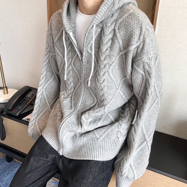 Sudadera con capucha y cremallera para hombre, ropa de calle, sudadera de punto Harajuku de gran tamaño, chaqueta con capucha, camisa punk gótica Y2K, sudaderas para hombres