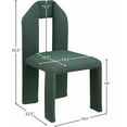 thumbnail image 3 of Meridian Furniture Bennett Green Boucle Fabric Dining Chair (Set of 2), 3 of 8