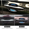 thumbnail image 2 of Car Door Cup Handle Paint Scratch Protector Sticker 3D Carbon Fiber Universal Auto Door Handle Scratch Protection Cover Guard Film Car Door Handle Safety Reflective Strips (Blue, 4 Pcs), 2 of 7