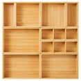 thumbnail image 1 of Organizador de cajones Fabsome de madera de bambú, juego de 9 para cocina, 1 of 9