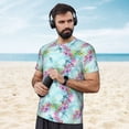 thumbnail image 4 of Wukai Dragonfly Floral Print Men's Short-Sleeved Mesh T-Shirt,Quick-Dry Short Sleeve Workout T-Shirt-X-Small, 4 of 8