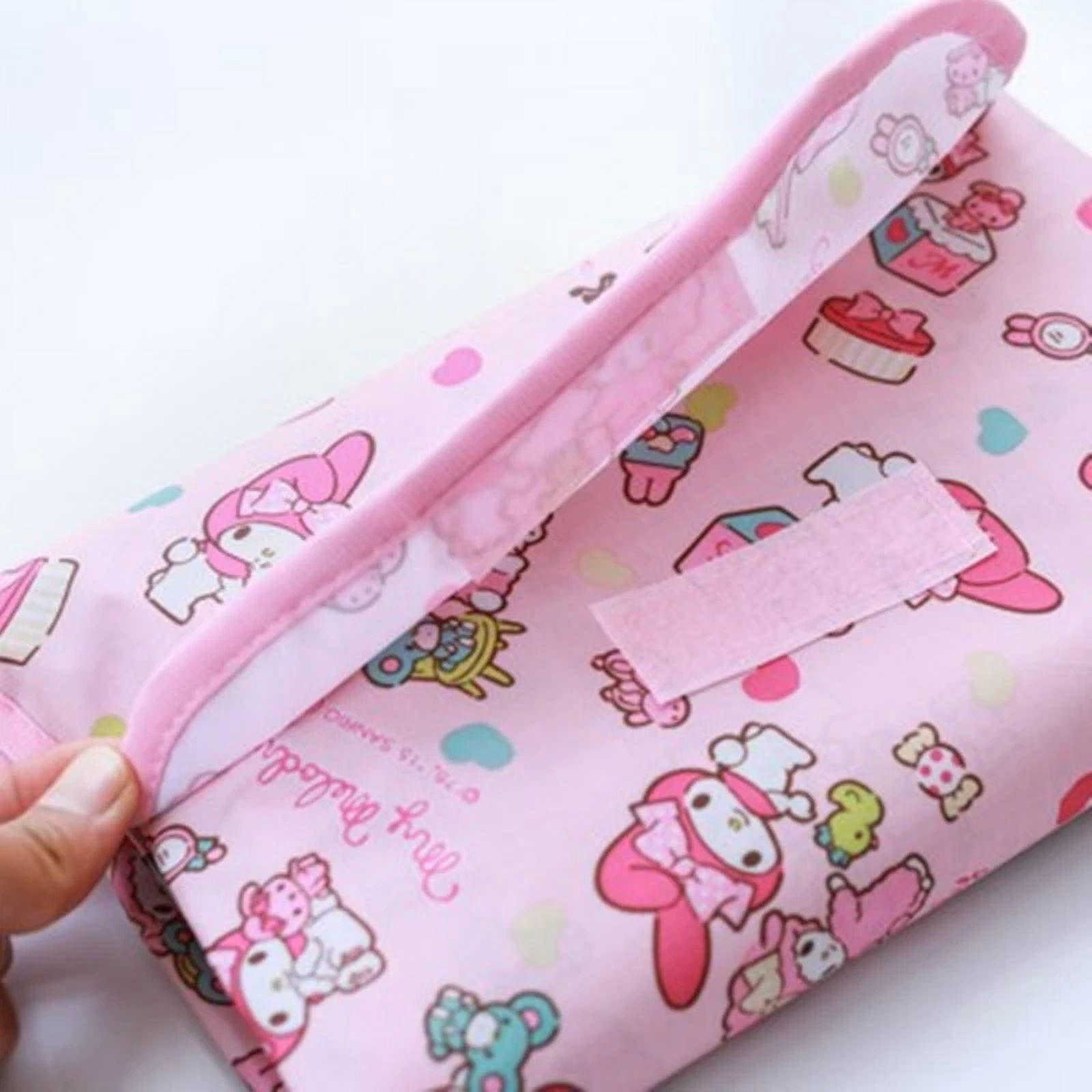 Tapis De Pique-nique Sanrio En Plastique – 60x80cm Rose – Personnages Mignons