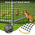 thumbnail image 4 of YOKWOK Heavy Duty Walk-in Chicken Coop, 19.7'Lx10'W Metal Poultry Run with Waterproof UV Cover, Climbing Frame, Large Chicken House for 10-15 Chickens, Outdoor Backyard Farm Use, Spire Roof, 4 of 7