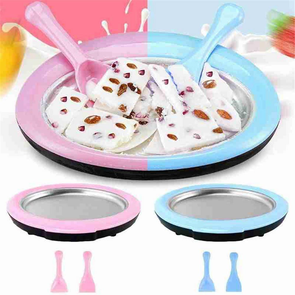 Rolled Ice Cream Maker Instant Ice Cream Maker Pan Rectangle Ice Cream Maker With 2 Spatulas For Healthy Homemade Rolled Ice Cream fancyU 3-Piece Set Instant Ice Cream Maker