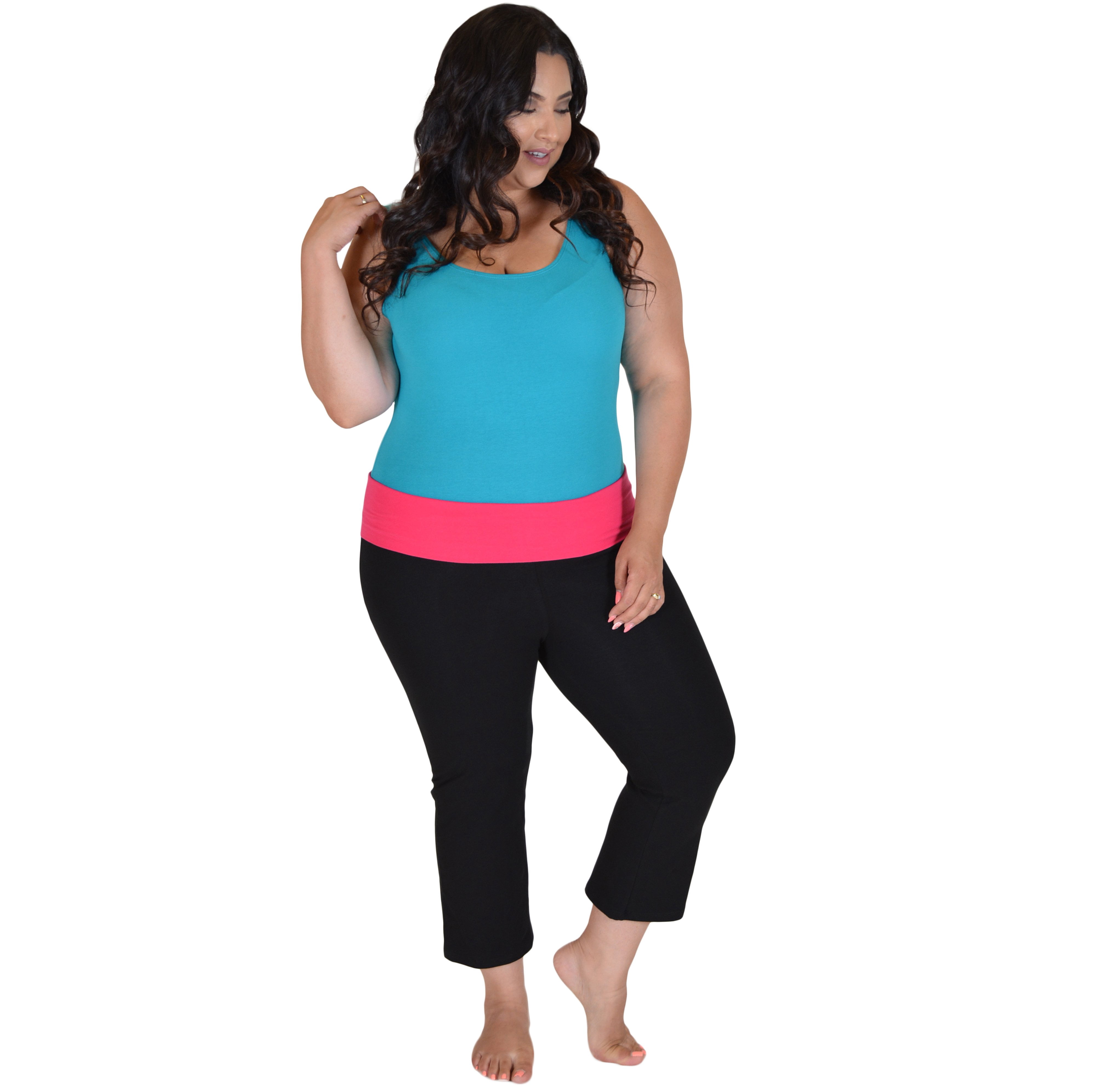 plus size yoga capris