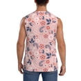 thumbnail image 4 of Uemuo Tropical Plants Pattern Men's Sleeveless T-Shirt,Muscle Athletic Tank Top, Moisture-wicking Quick-dry Breathable Classic Tee Top for Gym Run Outdoor Sports-Small, 4 of 8