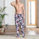 thumbnail image 2 of Fotbe Plaid Flamingo Pantalones de Pijama para Hombre, Pantalones de Dormir, Pantalones de Casa con Cintura Ajustable y Bolsillos-Large, 2 of 6
