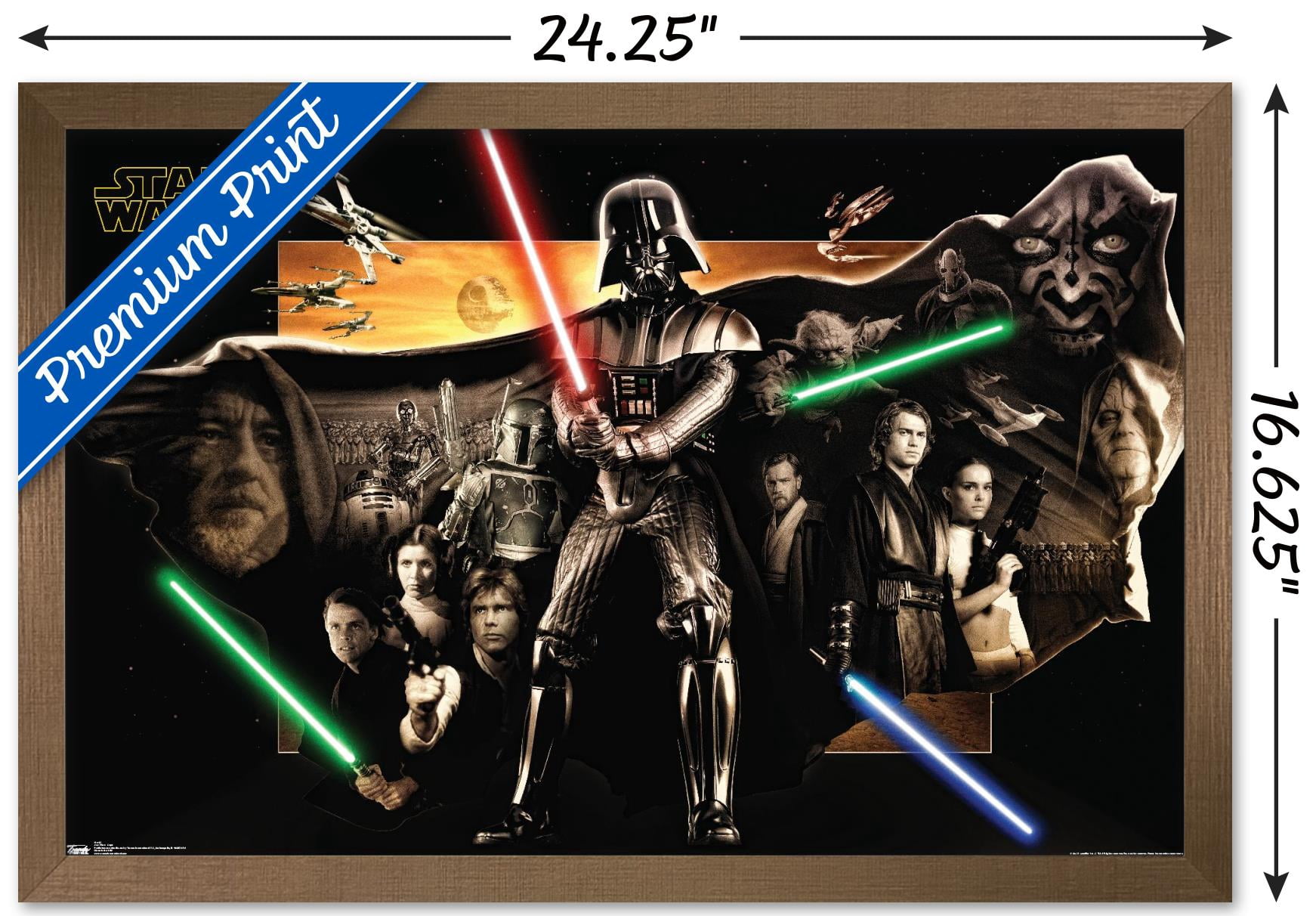 Star Wars: Saga - Cape Wall Poster, 14.725" x 22.375", Framed