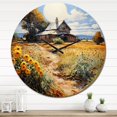 thumbnail image 3 of Designart "Farmhouse Sunlit Haven Painting I" Farmhouse Oversized Wall Clock, 3 of 5