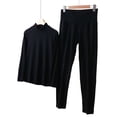 thumbnail image 5 of Tweang Ski Base Layer Women Slim Fit Womens Thermal Set Women Thermal Underwear Set Long Sleeve Thermals for Women Warm Under Clothes for Women Black XL-8XL, 5 of 5