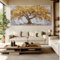 thumbnail image 6 of Canvas Wall Art for Living Room - Large Yellow Tree of Life Canvas Prints, Modern Abstract Nature Painting for Kitchen Bedroom Office Wall Decor, 6 of 7