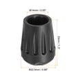 thumbnail image 2 of Unique Bargains 0.55'(14mm) Chair Feet Replacement Plastic Non-Slip Camping Chair Leg Tips Cap 4 Pack, 2 of 6