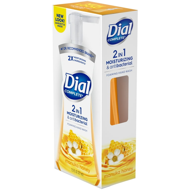 Dial Complete 2 in 1 Moisturizing Antibacterial Foaming Hand Wash Manuka Honey 7.5 fl oz