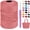 Bean Pink, variant on 3mm Macrame Yarn for Crocheting, Polyester Cord x 185yds with 1 Crochet Hook Polypropylene Bag Cord, Crocheting Blanket DIY Crafts Black 185 Yards