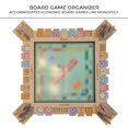 thumbnail image 3 of Custom Board Game Frame Personalized Game Board Organizer Compatible with Monopoly Board Game and Monopoly Game Pieces | Economic Themed Game Organizer | Complete Set | Red Oak, 3 of 7