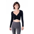 thumbnail image 2 of Ragstock Black Snap Front Long Sleeve Top, 2 of 4