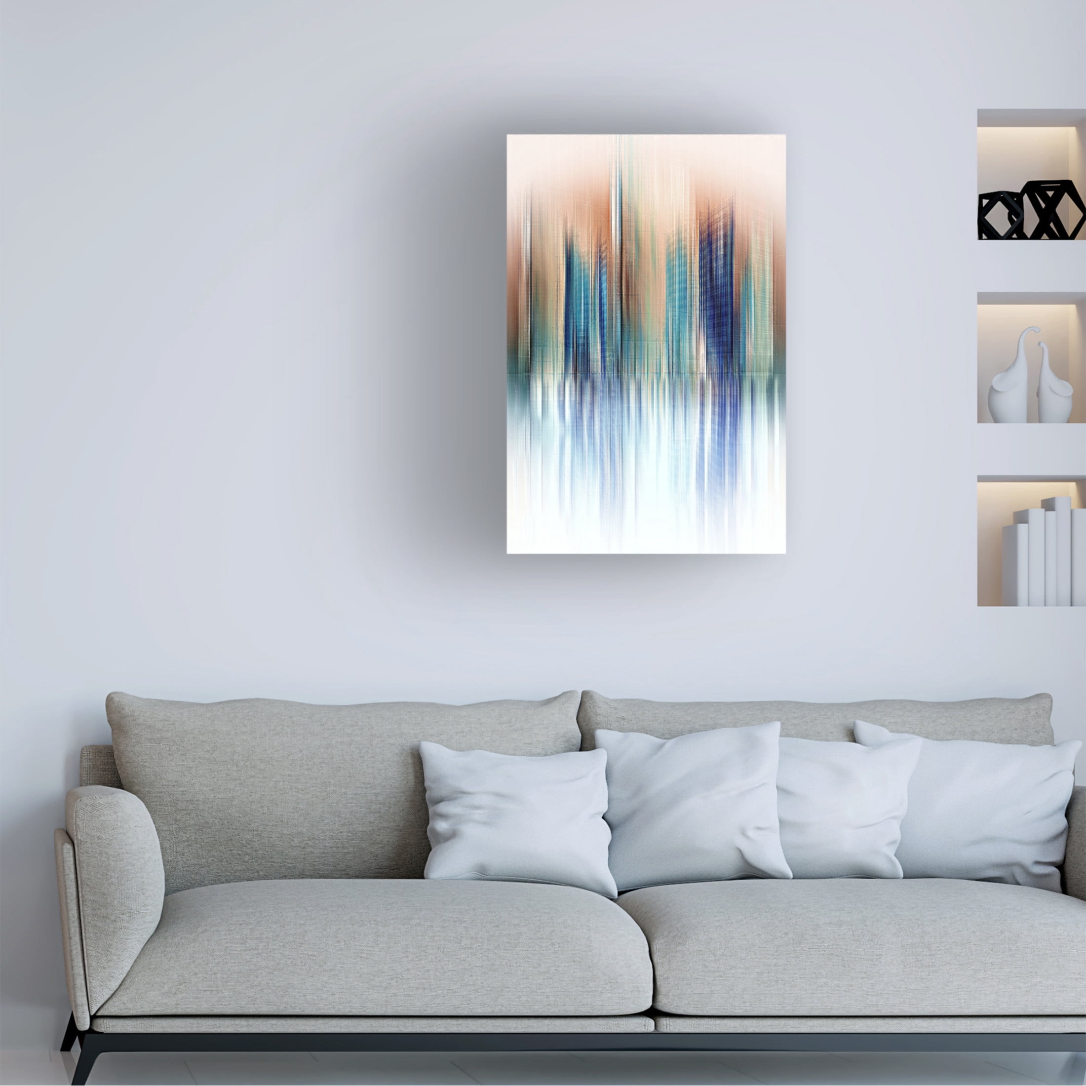 Canvas Wall Art - David Manlove 'Urban Reflection' Wall Art for Living Room, Bedroom, or Office Décor by Trademark Fine Art - 16 x 24 Inches