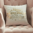 thumbnail image 4 of LYCAQL Christmas Pillow Covers 18x18 Set of 4 Xmas Cream Gold Velvet Bronzing Snowflake Reindeer Decorative Pillow Case Winter Merry Christmas Holiday Decor Throw Cushion Case for Home Couch, 4 of 4