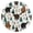 Black, variant on Bear Forest Pattern Wall Clock 10in Round Artistic Oil Painting Home Decor Desk Table Clock