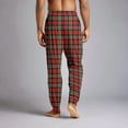 thumbnail image 5 of Mens Plaid Pajama Pants Bottoms for Sleeping and Lounge Wear Wine L, 5 of 5
