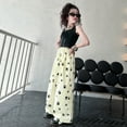 thumbnail image 2 of BJUTIR Girls Summer Pants With Dog Print Ice Silk Wide Leg Straight Long Pants For Daily Wear Comfortable Elastic Waist Fashion Yellow Trousers Size 10-11 Years, 2 of 4