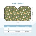 thumbnail image 2 of Kdxio Shiba Inu Dog And Flower Print Windshield Sun Shade, Foldable Sun Blocker for Car,Truck,SUV Automotive Interior Sun Protection,Reflective Shade for Front Windshield(Medium), 2 of 6