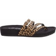 thumbnail image 2 of Walking Cradles Wc Penelope Women Thong Sandal In Tan Cheetah Calf Hair, 2 of 6