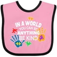 thumbnail image 3 of Inktastic In a World You Can Be Anything Be Kind Autism Awareness Boys or Girls Baby Bib, 3 of 4