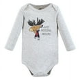 thumbnail image 3 of Hudson Baby Cotton Long-Sleeve Bodysuits, 5-Pack, Newborn- 24 Months, 3 of 7