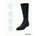 thumbnail image 6 of MeMoi Windowpane Plaid Cotton Blend Dress Socks - Boys - Male, 10-12, Navy, 6 of 7