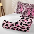 thumbnail image 4 of Erosebridal Leopard Print Boys Girls Twin Quilt Set, Pink Fashion Initial R Twin Coverlet Set, 2pcs, 4 of 7