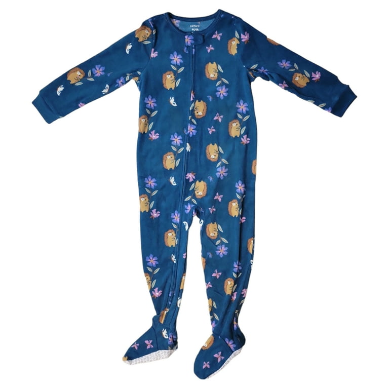 Carter s Infant Toddler Girl s Long Sleeve Fleece 2Way Full Zip Footie Sleepwear Walmart