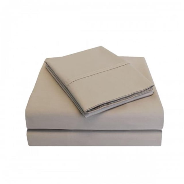 Luxor Treasures P300KGSH SLTN 300 King Sheet Set, Percale Solid Patterned - Tan