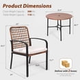 thumbnail image 7 of Mugovelo 5 Pieces Patio Dining Set, Boho Wicker Outdoor Dining Set with Umbrella Hole, Round Rattan Table and 4 Chairs with Cushions for Garden Backyard, 7 of 7