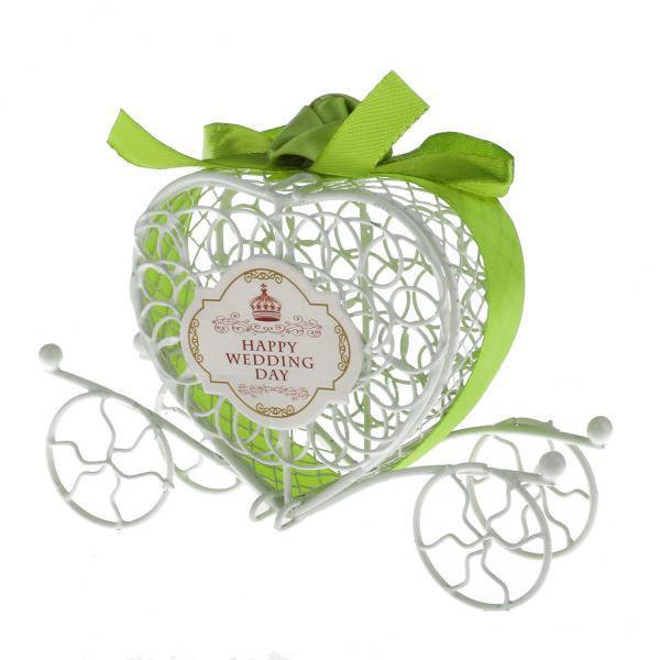 2x Day Metal Carriage Candy Cajas coración para Fiestas Colco Caja de regalo Carriage Candy
