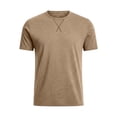 thumbnail image 7 of Men's T-Shirt Cotton Blend Summer Round Neck Short Sleeve Casual Top Comfort Stretch Breathable Fabric Casual Daily Gym Workout Streetwear Beach | Zenithor,Brown 3XL, 7 of 7
